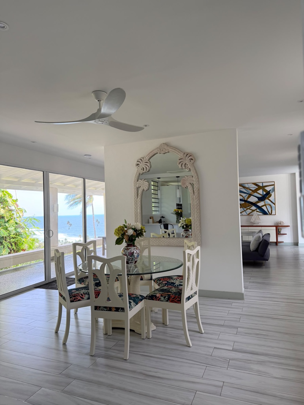 Dining table set inside Cornwall House